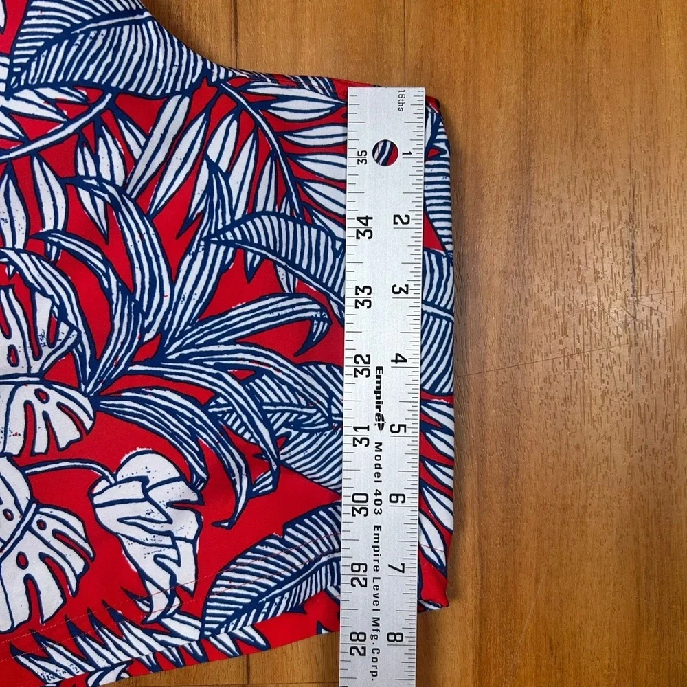 Eddie‎ Bauer Men’s Tropical Red and Blue Swim Trunks Size XL
